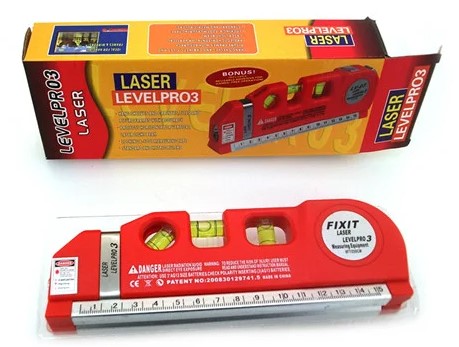 3-in-1 Spirit Level – Multi-Function Torpedo with Laser Line & Ruler, IP54 Waterproof | 3 Vials, 180° Rotation Aluminum | UAE Professional Carpenter Alignment Essential